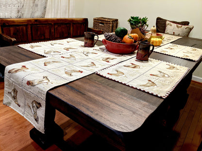Country Farmhouse Rooster and Hens Woven Tapestry Placemat Set – view 5