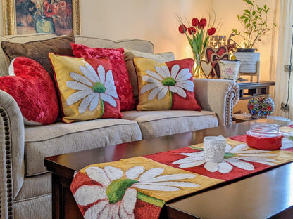 Loves Me Not Daisy Woven Tapestry Table Runner for Spring – view 10