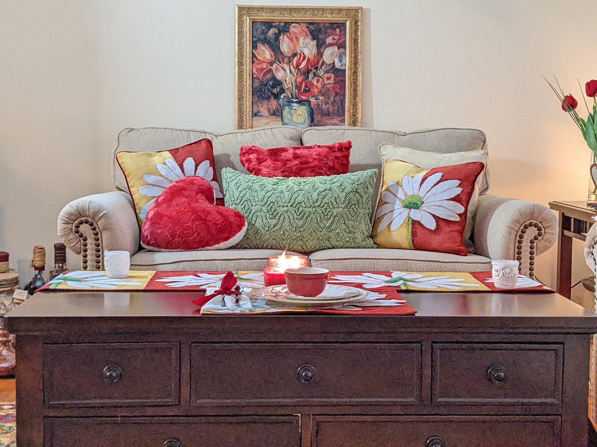 Loves Me Not Daisy Woven Tapestry Table Runner for Spring – view 11