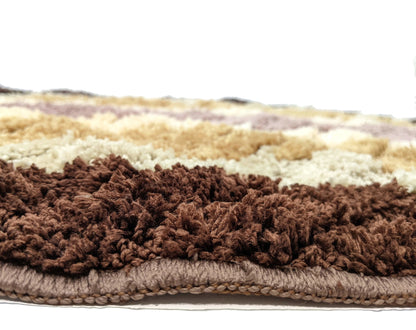 Beige Striped Polyester Microfiber Bathroom Rug, 20 x 32 Inch – view 9