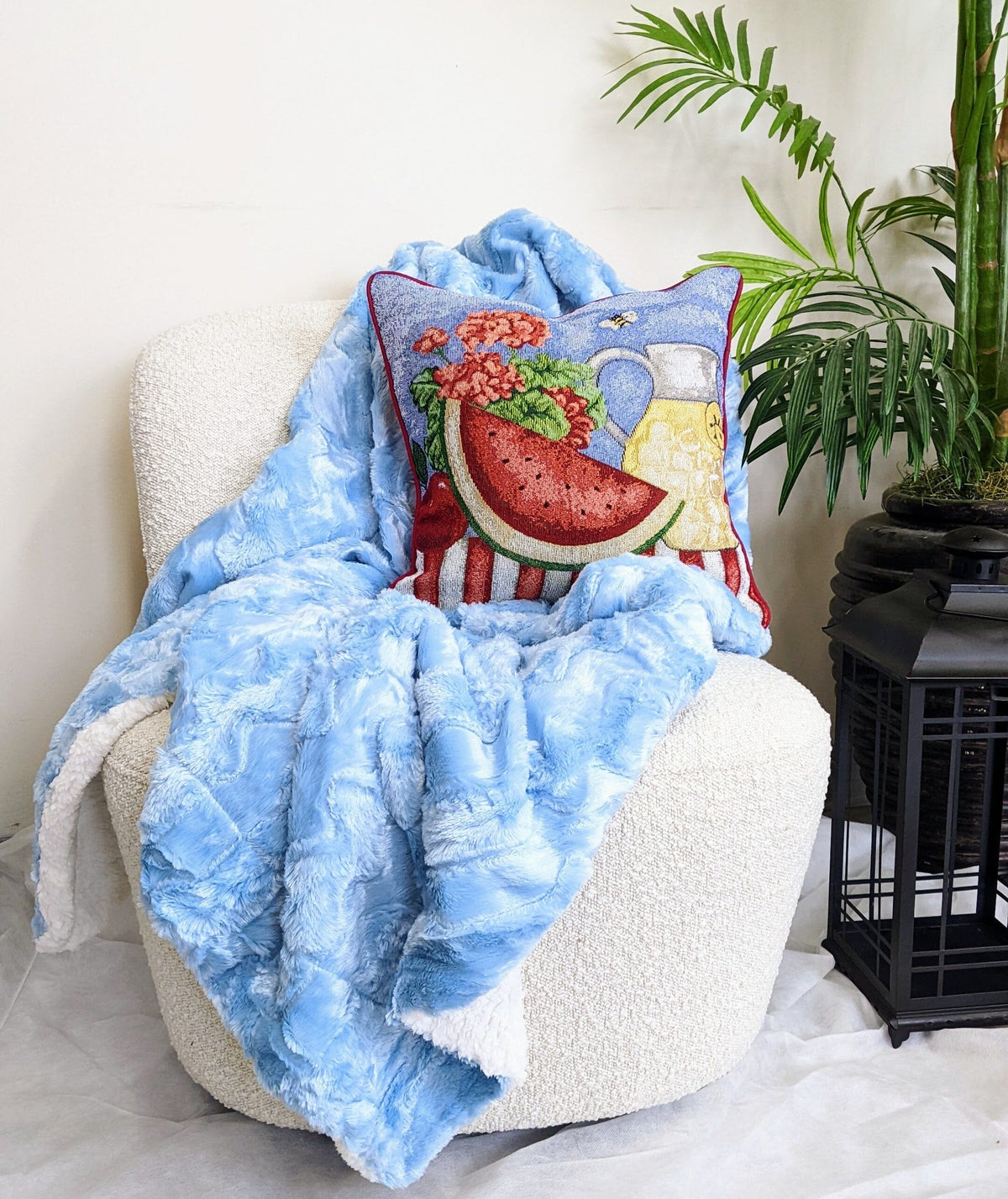 Fruity Drinks Watermelon Lemonade Woven Tapestry Pillow Cover – view 8
