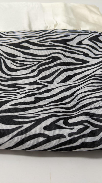 Winter Moon Zebra Print Bed Skirt with Gold Accents, 14-Inch Drop – view 6