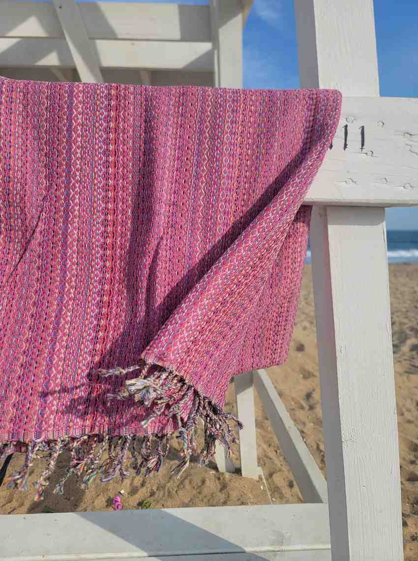 ALA Peshtemal Turkish Cotton Towel, Handwoven 40 x 70 Inch Beach Towel – view 8