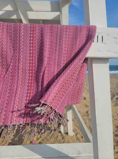 ALA Peshtemal Turkish Cotton Towel, Handwoven 40 x 70 Inch Beach Towel – view 8