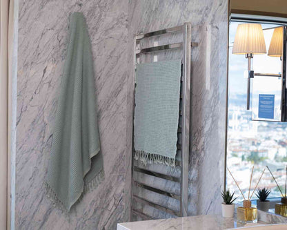 Waffle Weave Organic Cotton Turkish Towel, Stone Washed Bath and Hand – view 27