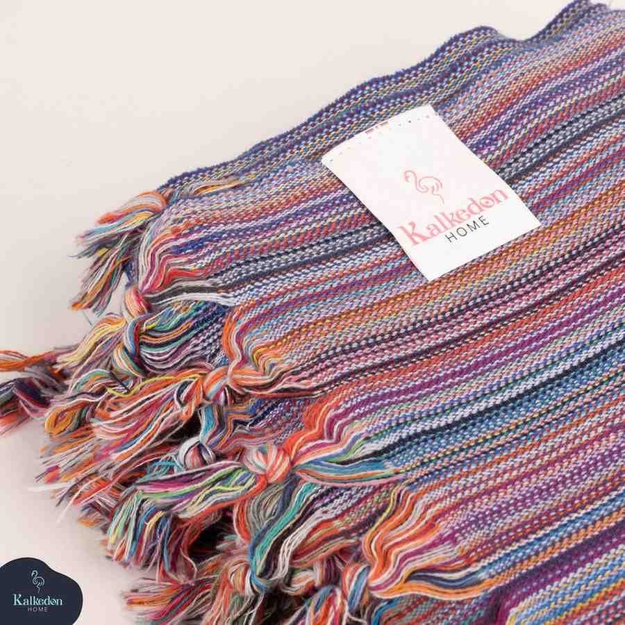 Turkish Cotton Rainbow Beach Towel, Jacquard Woven 38 x 68 Inch – view 12