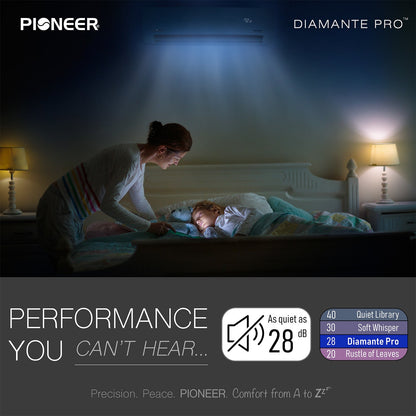 Pioneer Diamante Pro 18,000 BTU 21 SEER2 230V High-Wall Ductless Mini-Split Air Conditioner Inverter Heat Pump with 16 Ft. Kit – view 4