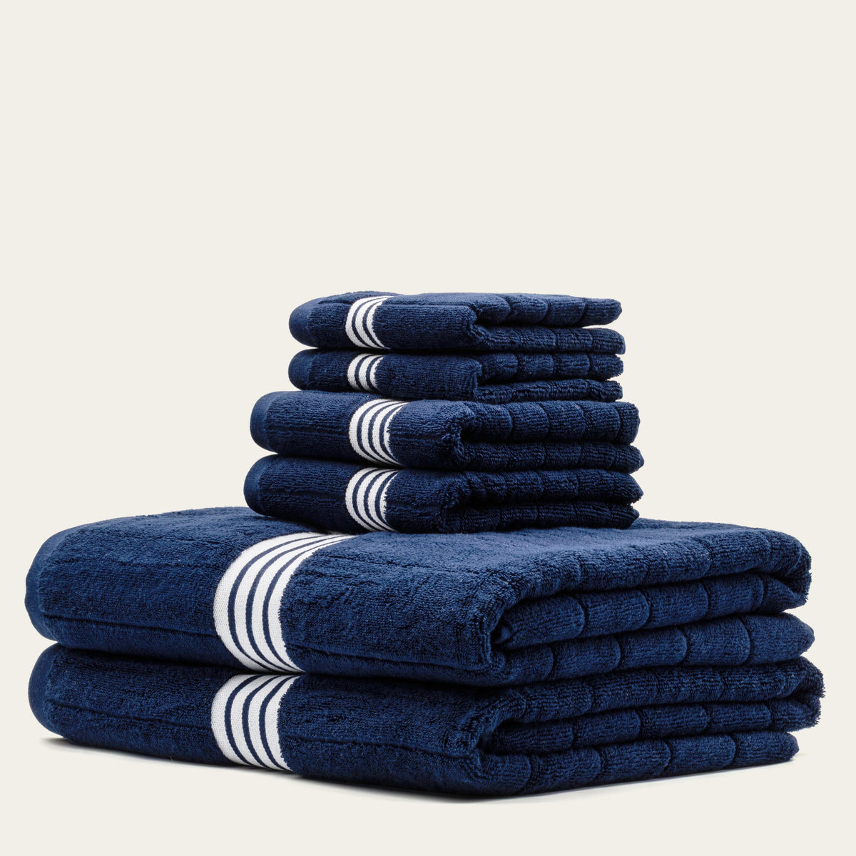 Nautilus Australian Cotton Striped Bath Towels, 600 GSM Towels and Sets – view 12