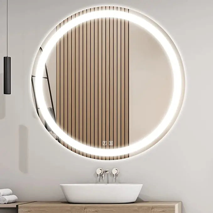 Round LED Bathroom Vanity Mirror with Dimmable Lights and Anti-Fog – view 2