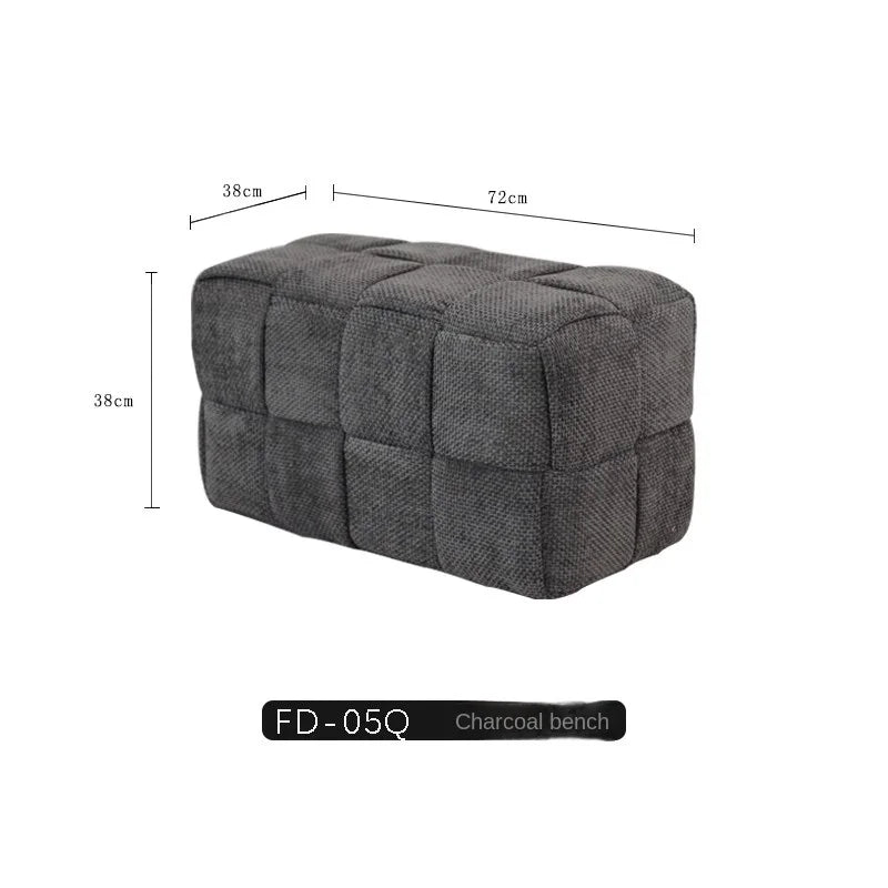 Upholstered Suede Shoe-Changing Stool and Bench, Single or Double Seat – view 9
