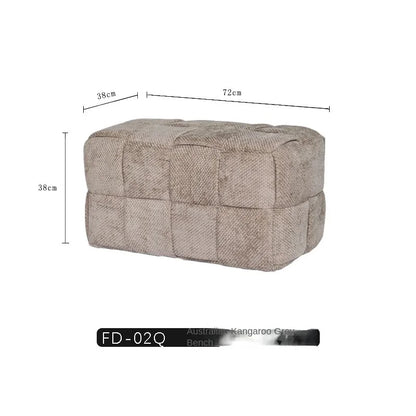 Upholstered Suede Shoe-Changing Stool and Bench, Single or Double Seat – view 11