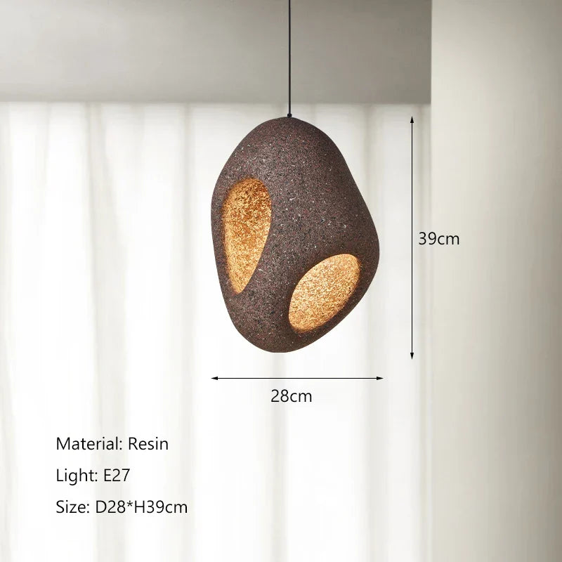 Nordic Wabi-Sabi Creative LED Pendant Light for Dining and Bedroom – view 15
