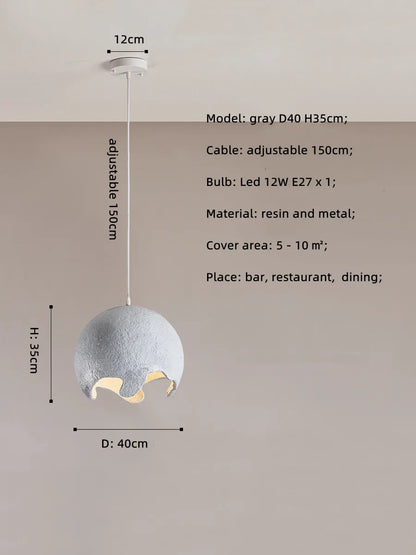 Japanese Wabi-Sabi Nordic LED Pendant Light for Dining Room – view 10