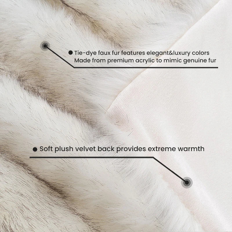 Plush Acrylic and Polyester Faux Fur Throw Blanket – view 6