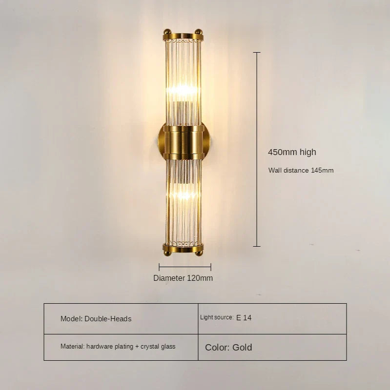 Exquisite Crystal LED Wall Sconce – Single or Double Head Wall Light – view 8
