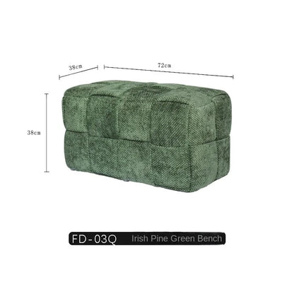 Upholstered Suede Shoe-Changing Stool and Bench, Single or Double Seat – view 12