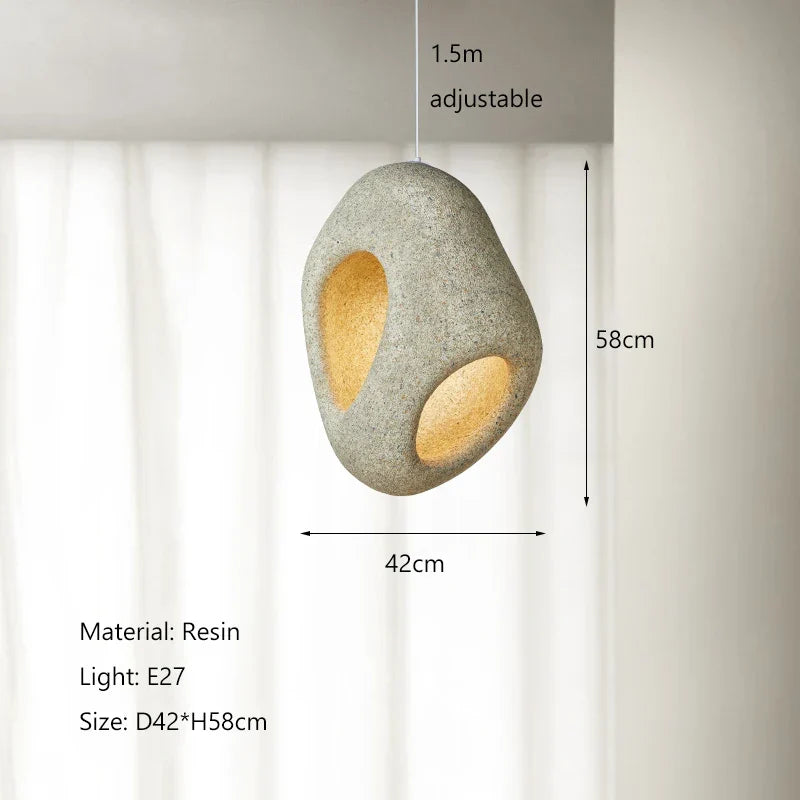 Nordic Wabi-Sabi Creative LED Pendant Light for Dining and Bedroom – view 18