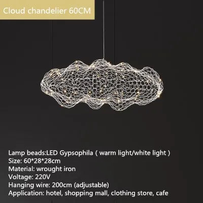 Art Cloud Pendant Chandelier, Danish Design for Bedroom and Living Room – view 10