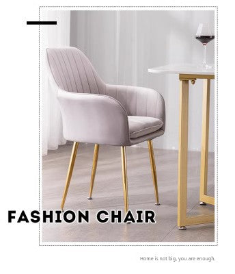 Scandinavian Metal and Flannel Leisure Chair, Accent Seating – view 26