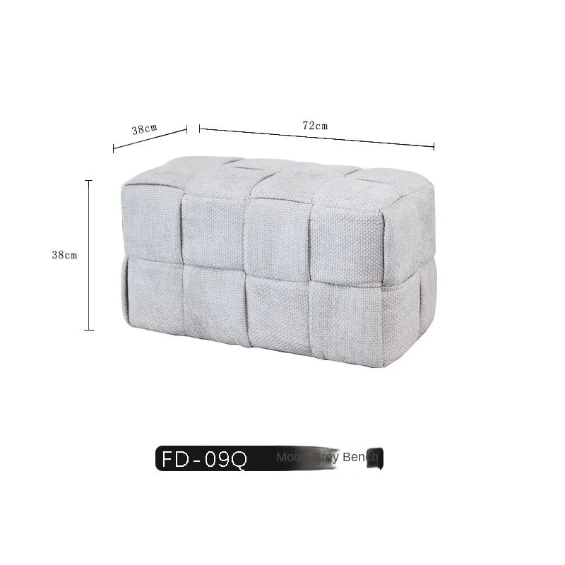 Upholstered Suede Shoe-Changing Stool and Bench, Single or Double Seat – view 22