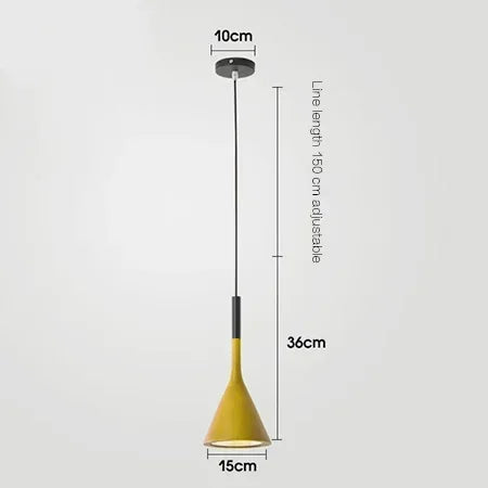 Emma Modern Metal Cord Pendant Light in Eight Colors – view 12