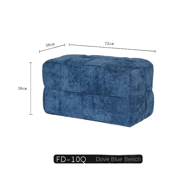 Upholstered Suede Shoe-Changing Stool and Bench, Single or Double Seat – view 8