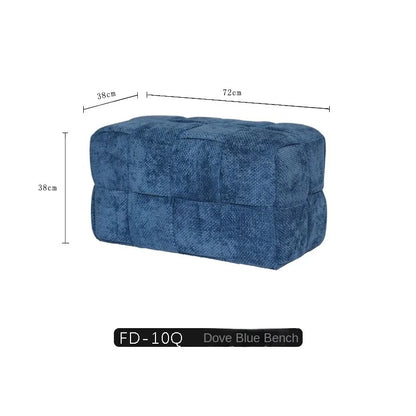 Upholstered Suede Shoe-Changing Stool and Bench, Single or Double Seat – view 8