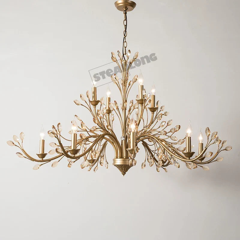 French Branch Crystal Chandelier in Clear or Amber, 5 to 12 Lights – view 12