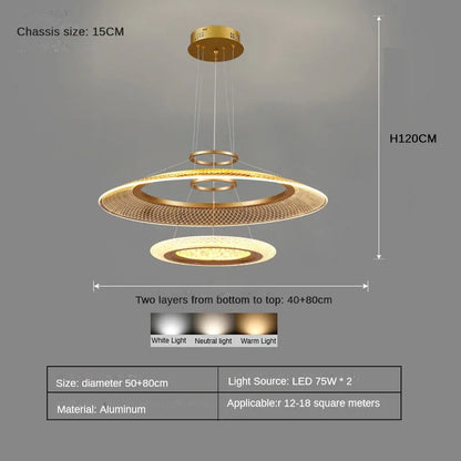 Modern LED Ring Chandelier for Dining Room with Infinite Dimming – view 16