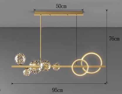 Sleek Modern 95 cm LED Pendant Light for Living and Dining Room – view 8