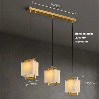 Natural Marble LED Chandelier with Gold Frame, 1 to 24 Lights – view 22