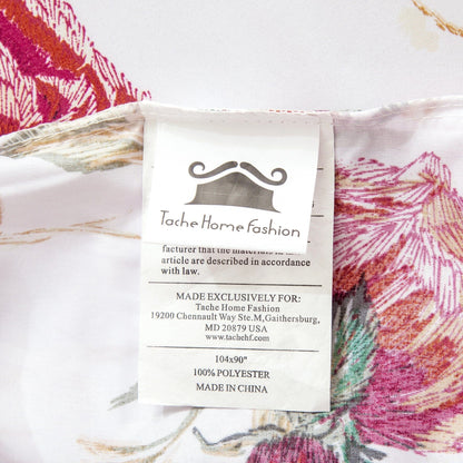 Vintage Rose Garden Hummingbird Floral Duvet Cover in Burgundy and White – view 11