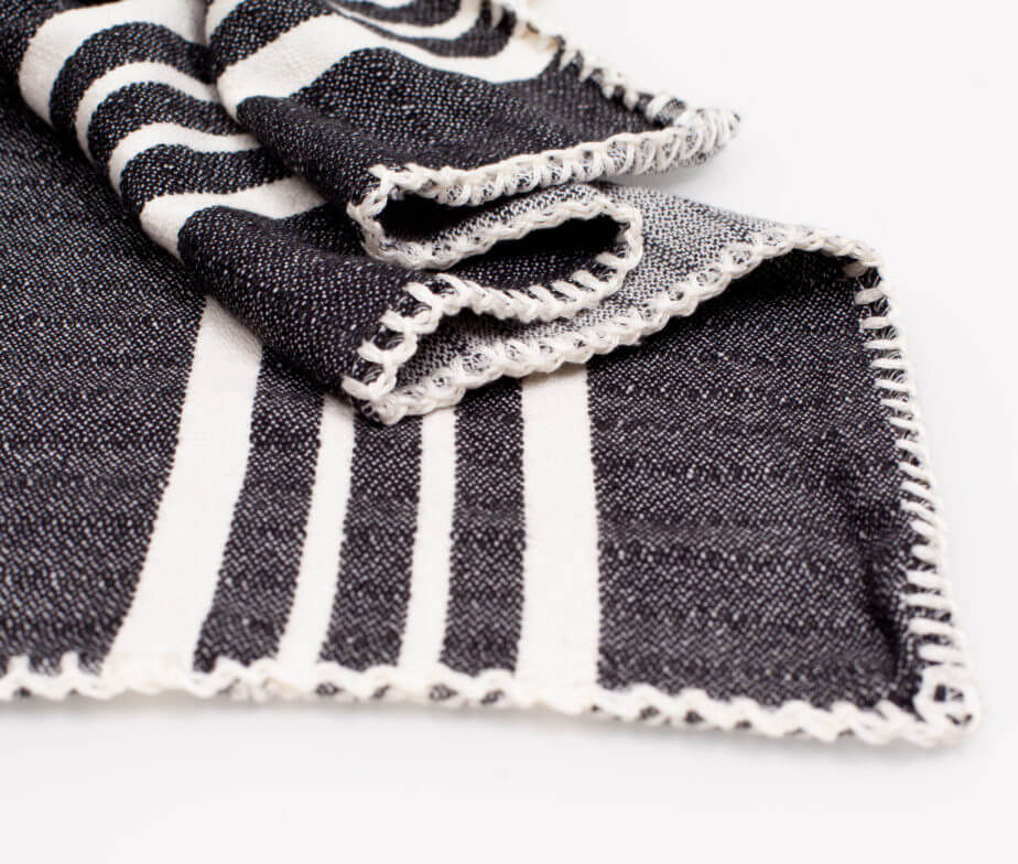 Farmhouse Turkish Cotton Hand Towels Without Fringe, Set of 2 – view 8