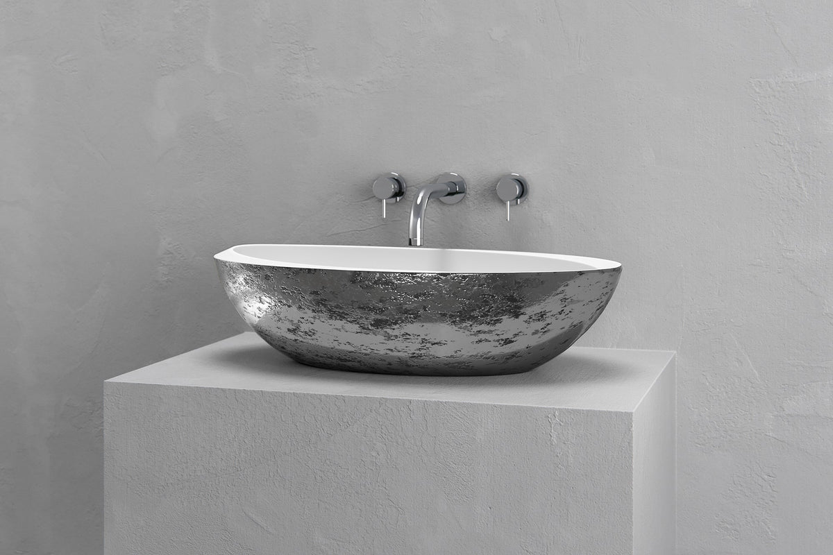 Oval Concrete Vessel Sink with Asymmetric Rim – Bespoke Collection – view 14