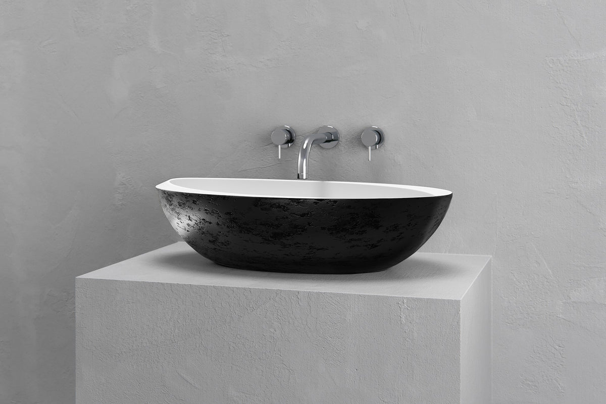 Oval Concrete Vessel Sink with Asymmetric Rim – Bespoke Collection – view 15