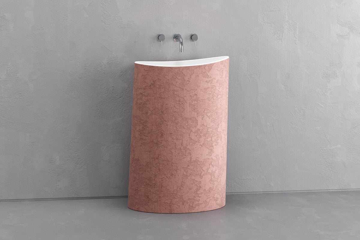 Oval Freestanding Concrete Pedestal Sink – Bespoke Collection – view 12