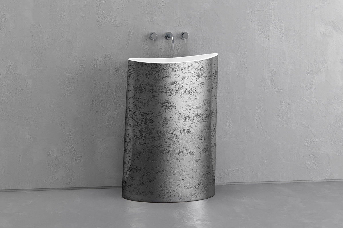 Oval Freestanding Concrete Pedestal Sink – Bespoke Collection – view 13