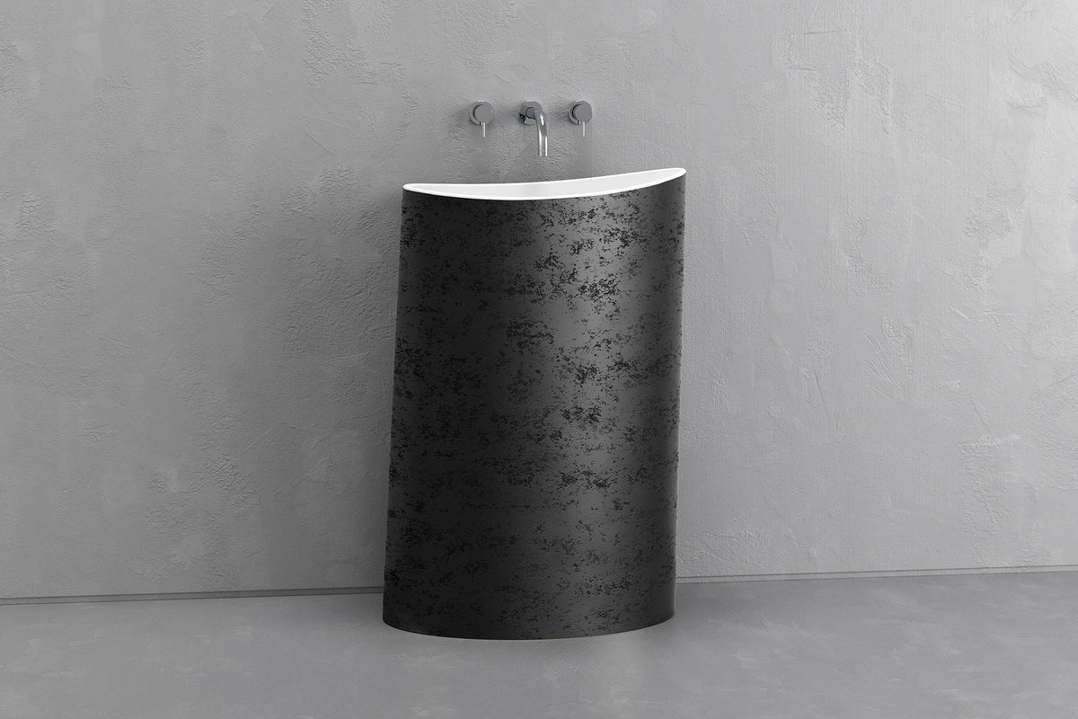Oval Freestanding Concrete Pedestal Sink – Bespoke Collection – view 14
