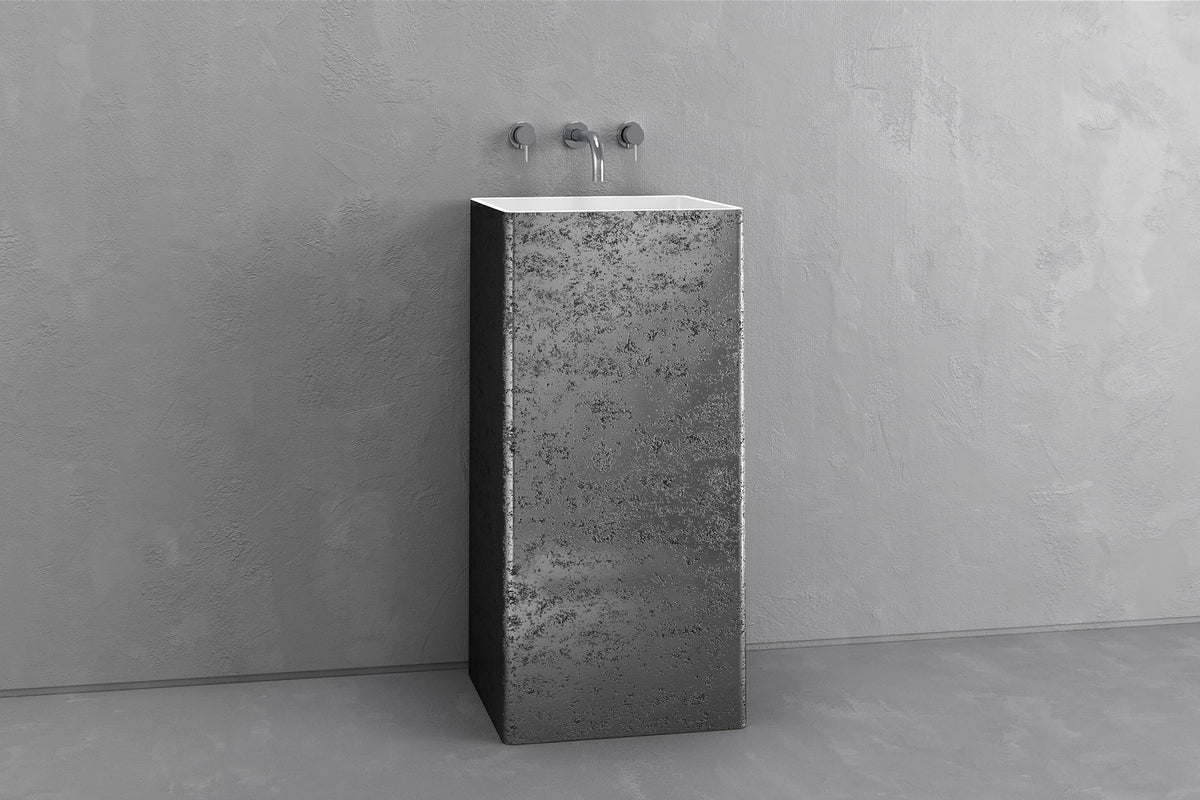 Square Concrete Pedestal Sink for Powder Rooms – Bespoke Collection – view 11