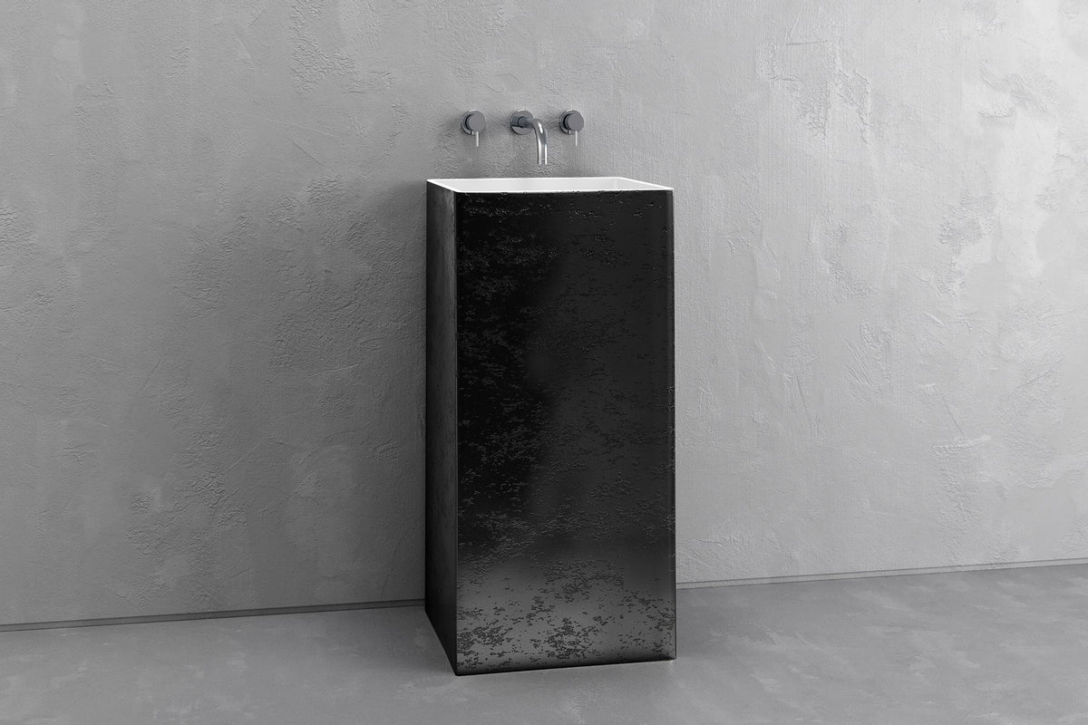 Square Concrete Pedestal Sink for Powder Rooms – Bespoke Collection – view 12