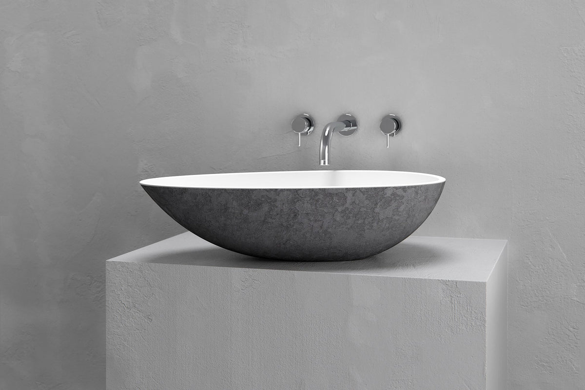 Egg-Shaped Concrete Vessel Sink with Custom Finishes – view 16
