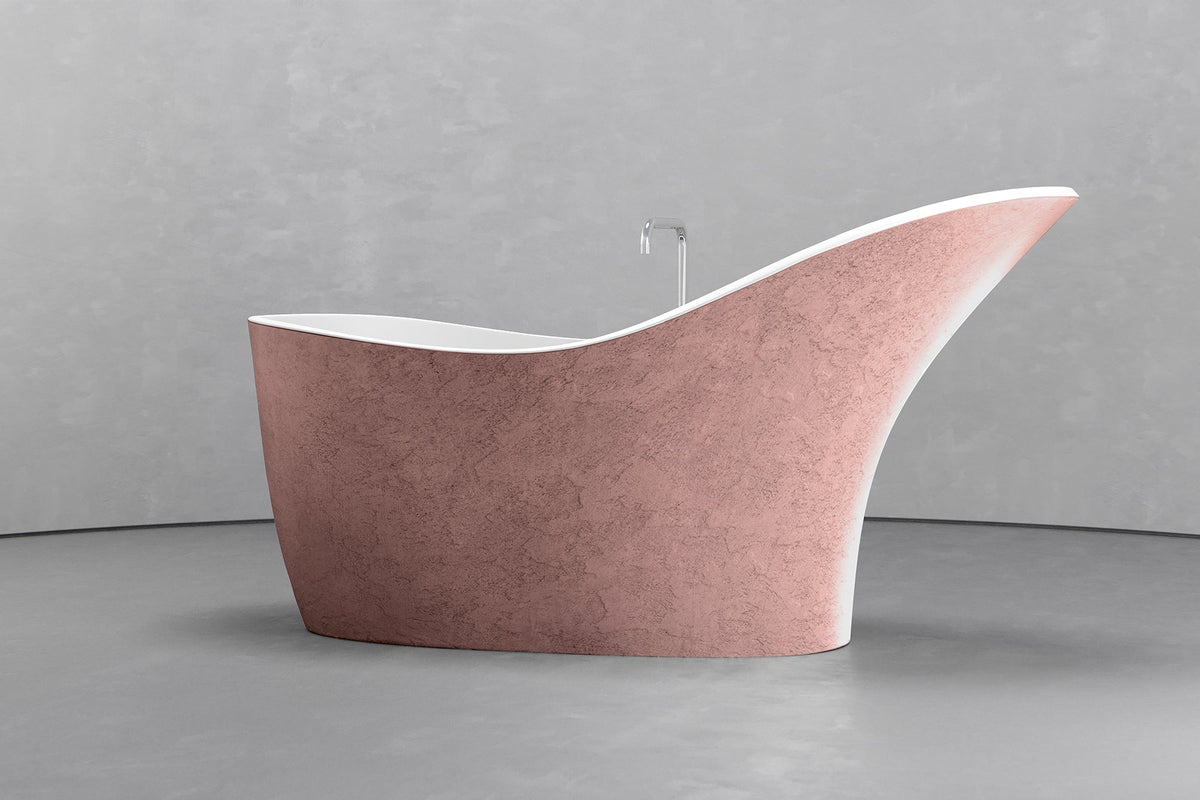 High-Back Slipper Freestanding Concrete Bathtub – Bespoke Collection – view 12