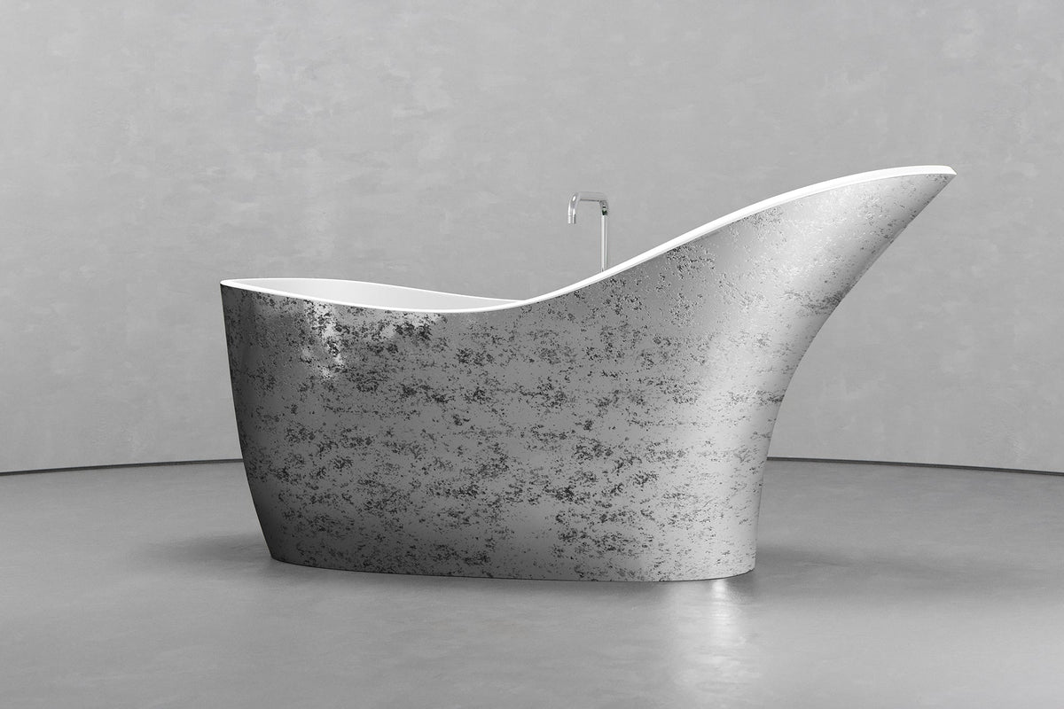High-Back Slipper Freestanding Concrete Bathtub – Bespoke Collection – view 13