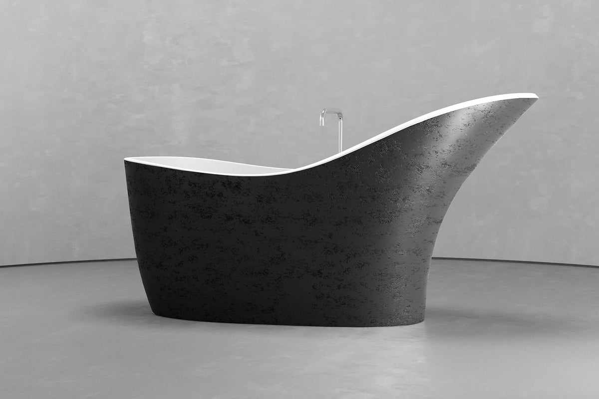 High-Back Slipper Freestanding Concrete Bathtub – Bespoke Collection – view 14