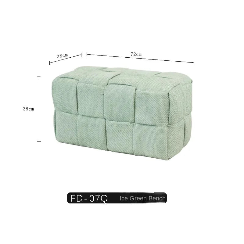 Upholstered Suede Shoe-Changing Stool and Bench, Single or Double Seat – view 10