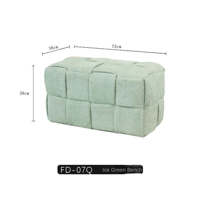 Upholstered Suede Shoe-Changing Stool and Bench, Single or Double Seat – view 10