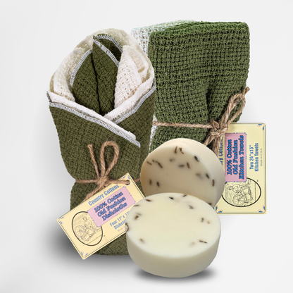 Cotton Kitchen Starter Kit with Dishcloths, Kitchen Towels and Dish Soaps – view 7