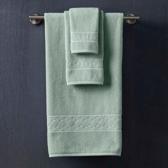 Savoy Supima Cotton Bath Towels with Reversible Jacquard Border – view 8