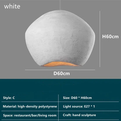 Nordic Minimalist Wabi-Sabi Art Pendant Light for Bedroom – view 16