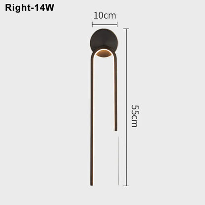 LED Modern Signature Wall Sconce – Left, Right or Pair Bedroom Light – view 11